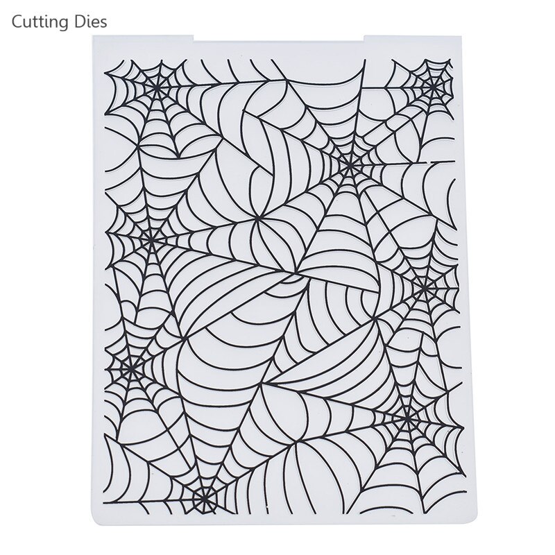 Spider Web Plastic Embossing Folders For Diy Scrapbooking Photo Album Card Making Plastic Template Tools