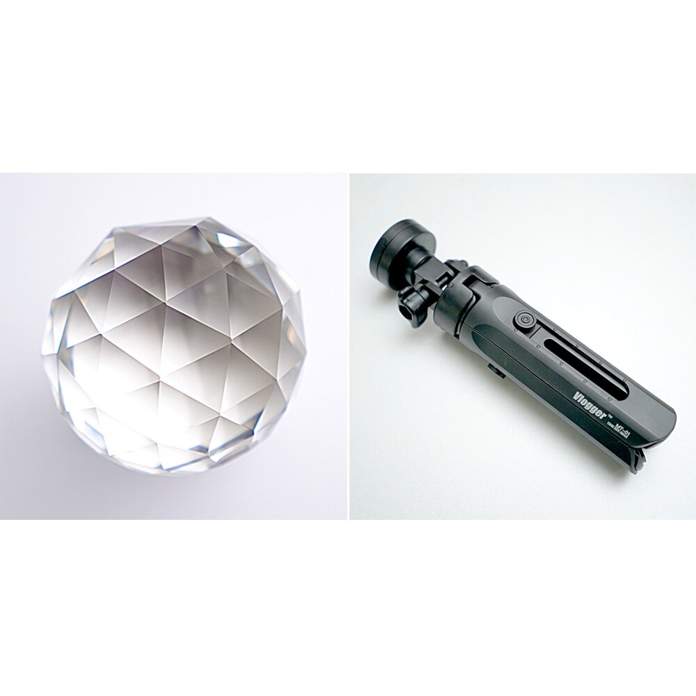 Studio Photo boule de cristal lumière Halo lentille en verre optique pour reflex DSLR caméra caméscopes boule de cristal lentille VLOG lentille magique filtre: Ball and Tripod