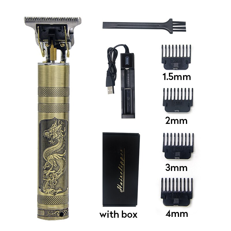 Elektrische Tondeuse Tondeuse Professionele Mannen Kapper Haar Snijmachine Oplaadbare Draadloze Baard Trimmer Haircutter: Type 1 with box