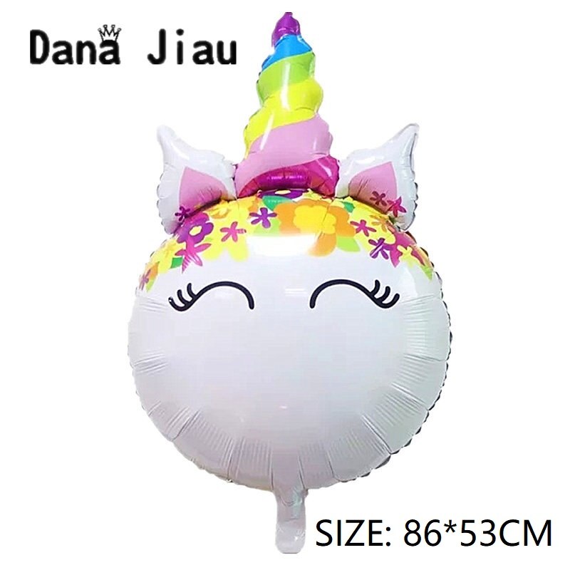 Dana Jiau-Ballon à feuille de chat licorne rose | Arc-en-ciel, décoration de fête prénatale sirène, jolie Ballon animal