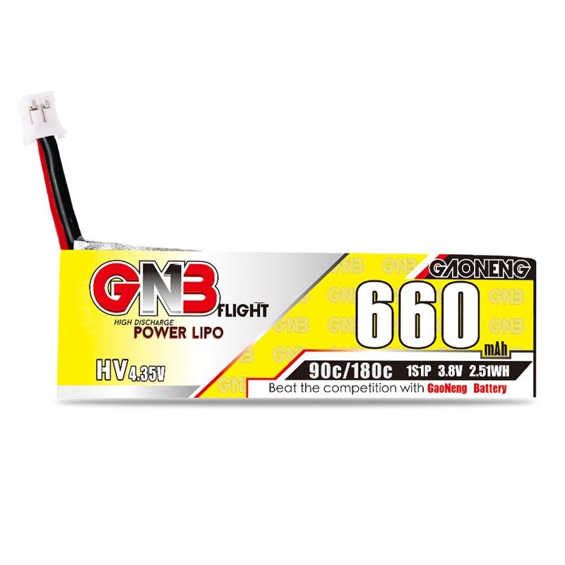 1-10 stk. gaoneng gnb 660 mah 3.8v 1s 90c/180c hv 4.35v lipo-batteri med  ph2.0 plugger til emax tinyhawk king kong ldarc tiny 7