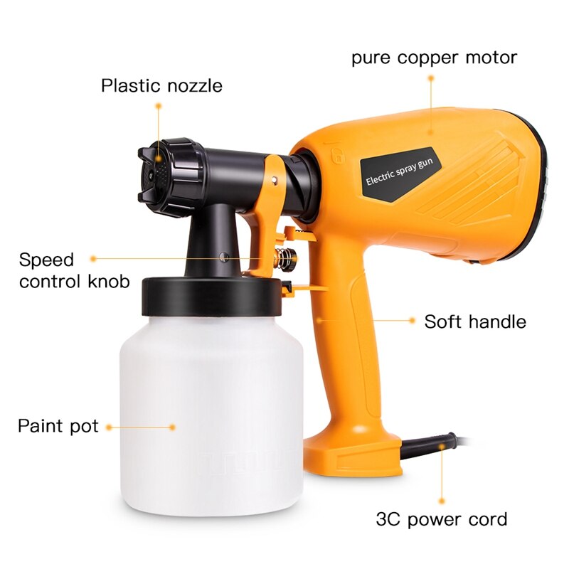 Handheld Spray Paint Sprayers Home Electric Airbrush Easy Spraying Cars