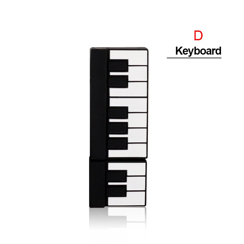 Microphone/Piano/Guitar/Cello/Musical Note/Organ Usb Flash Drive 2.0 Pen Drive Mini Flash Disk 32gb Pendrive U Disk Memory Stick: D / 128GB