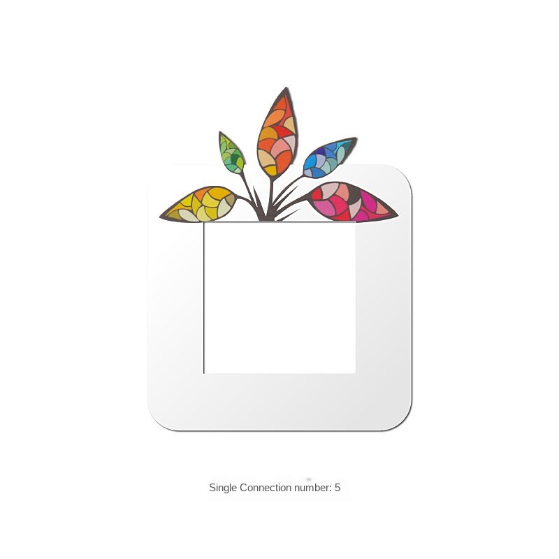 Bon augure oiseau interrupteur décoration pâte moderne Simple cadre couverture prise Protection couverture peut être carte peut coller Stickers muraux: 5