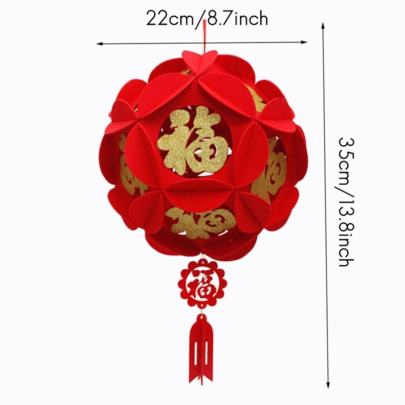 4 Pcs Red Chinese Lanterns,Decor for Chinese Year,Chinese Spring Festival,Wedding,Lantern Festival Celebration Decor