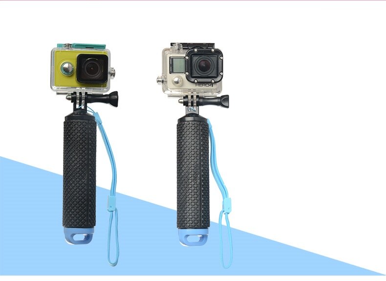 Floating Hand Grip Waterproof Handle for GoPro Hero 9 8 7 Max DJI Osmo Xiaomi Yi Cameras Floaty Handler for Go Pro Accessories: blue hand-held