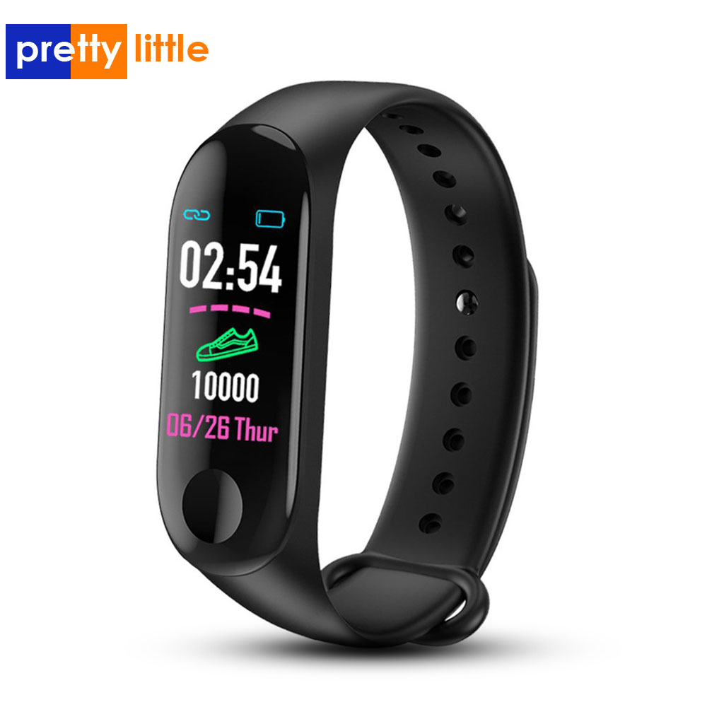 Armband färgpekskärm fitness tracker blodtryckspulsmätare smart armband fitness smart band  m3 sportklocka