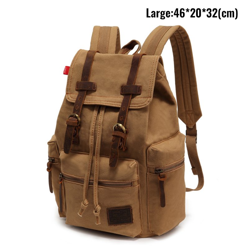 MARKROYAL Canvas Retro Men's Bag Backpack Suitable 14 Inch Laptop Bag Vintage 36-55L Wear-resistant Backpack Coffee Dripshipping: plum