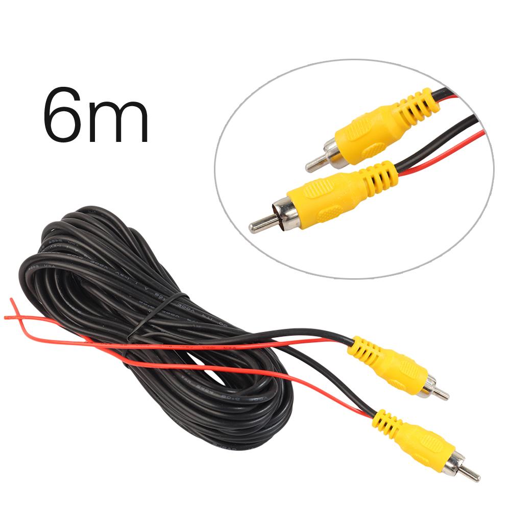 6m Car RCA CAR Reverse Rear View Parking Camera Video Cable With Video Trigger Wire Connecting Car Parking Rearview Monitor