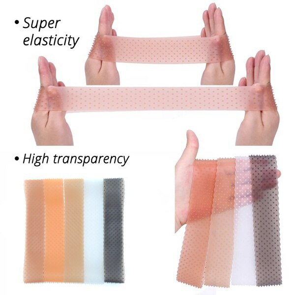 Opaska silikonowa sportowa opaska robić włosów antypoślizgowe i antypoślizgowe peruki posiadają przezroczystą opaskę z elastycznego miękkiego silikonu