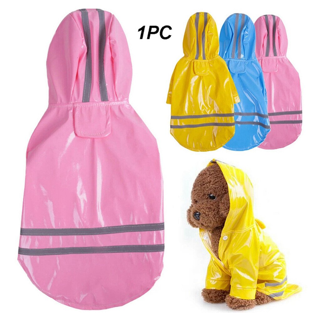 1PC Pet Rain Coat Summer Outdoor Puppy Hoody Waterproof Dog Jackets Raincoat for Dogs Cats Apparel Clothes S-XL