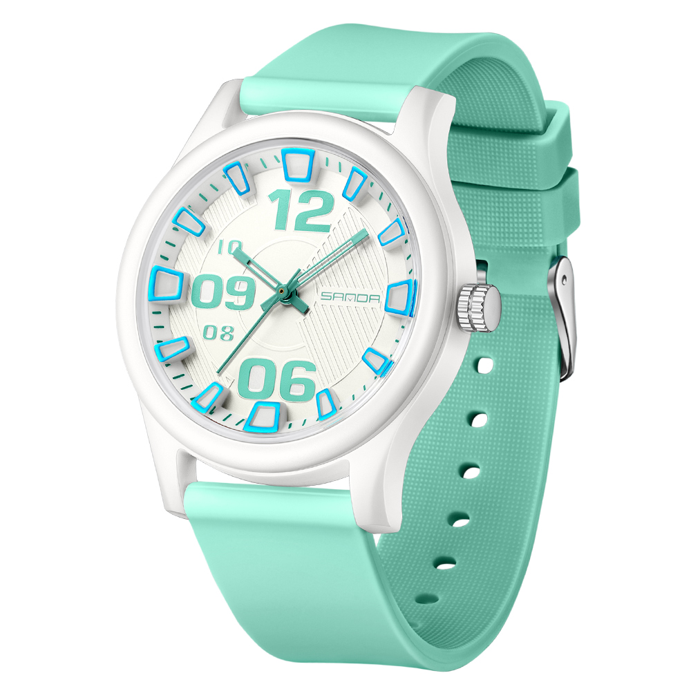 Relojes de para mujer, relojes simples e informales con correa de silicona suave para mujer, relojes de enfermera impermeables para mujer, reloj de pulsera para mujer: Azul cielo