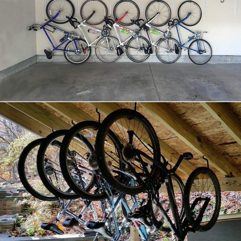 Fietshaak ,10- pack zware fietshanger fietsopberghaken met 10- pack bouten voor garagemuur en plafond - past op alle soorten fietsen