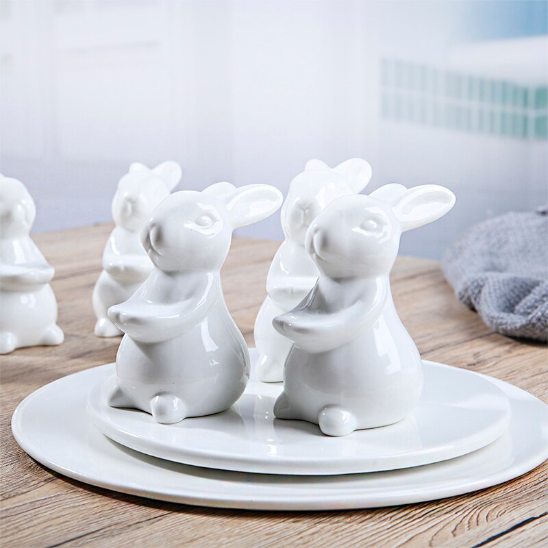 Plato de cena de cerámica para 3 conejos, soporte de postre de boda, plato de postre para el hogar, plato de pastelería, vajilla para restaurante y Hotel