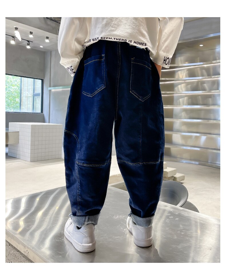 Jongens Losse Jeans 8 10 Jaar Fall Winter Kids Lange Denim Broek