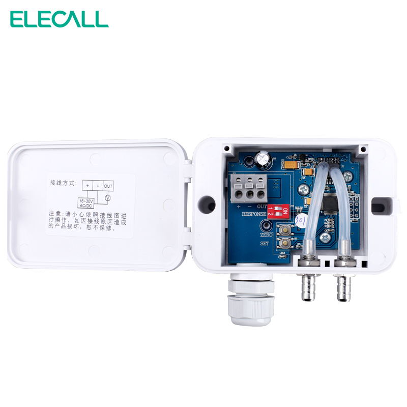 Elecall elm 108 mikro differenstryk transmitter lufttryk transmitter tryksensor 0-5000pa 0-10v