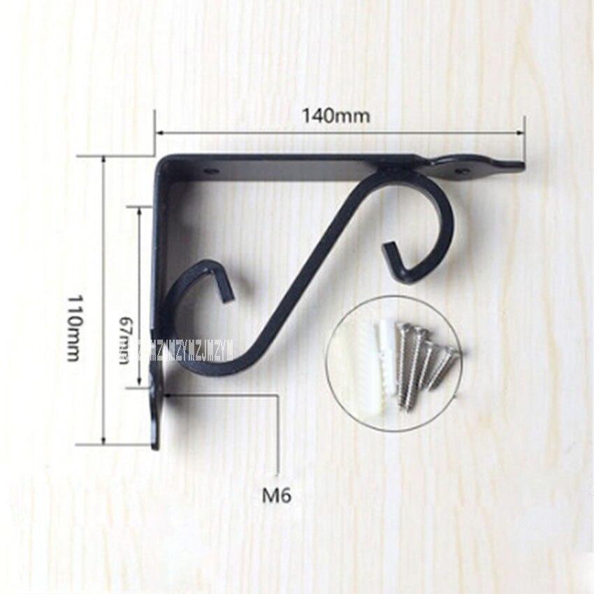 2pcs/lot European-style Iron Triangle Bracket Wall Right Angle Bracket Wood Panel Shelves Fixed Load Bearing Frame