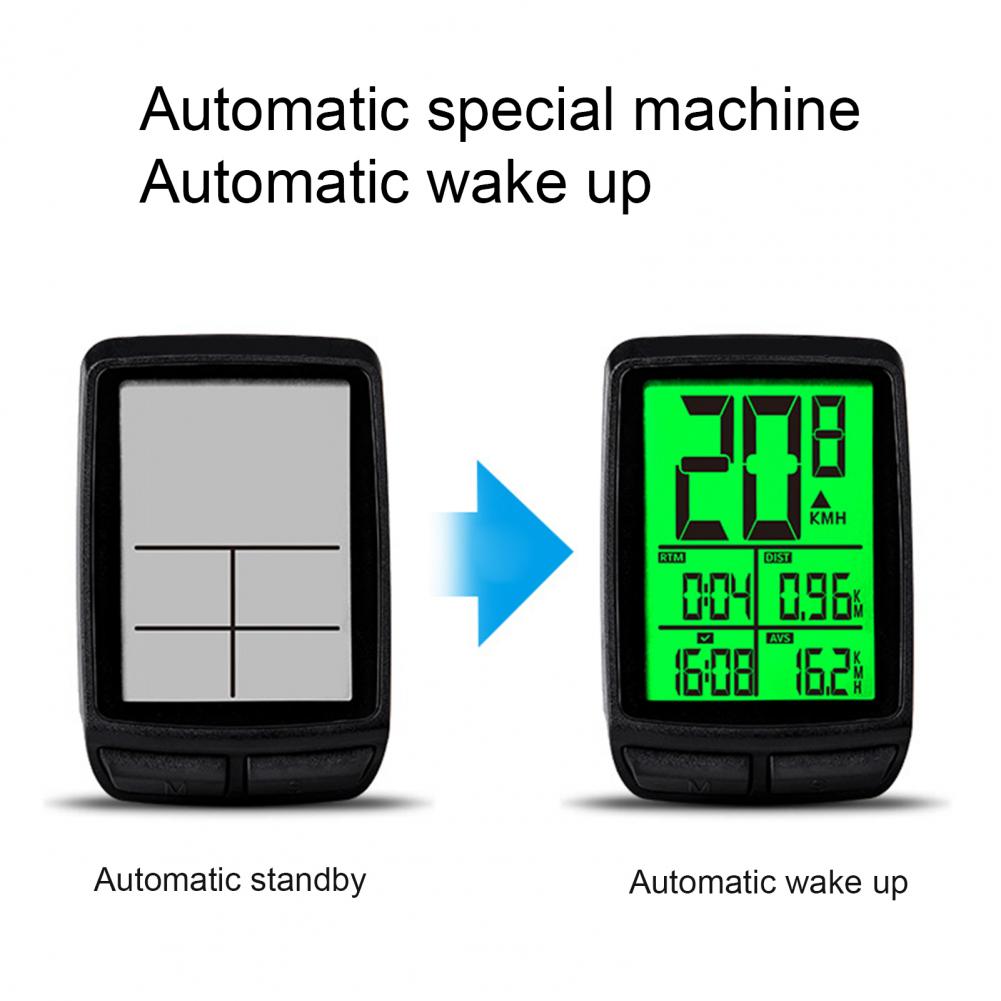 1pc Wireless Bike Computer With LCD Digital FSTN display Bicycle Odometer Speedometer Cycling Stopwatch Riding Accessories Tool