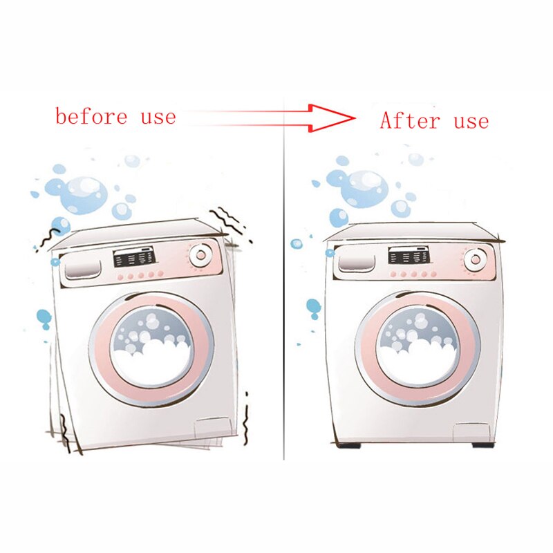 4 stk / sæt køleskab antivibrationsunderlag til vaskemaskine stødpuder til stolbengulv skridsikker måtte anti støj badeværelse
