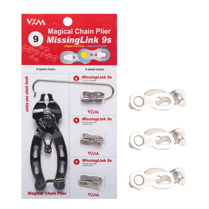 Łańcuch rowerowy naprawa narzędzie dla 6/7/8/9/10/11 robić szybkiej jazdy na rowerze łącznik robić łańcuszka miarka śruba hak łańcuchowy zacisk łańcuchowy klamra szczypce: 9 speed