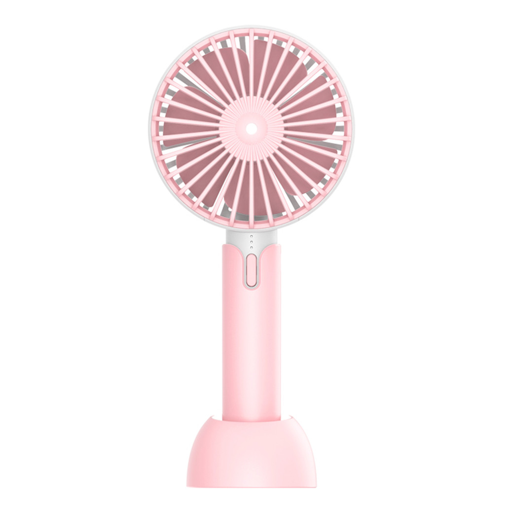 Fan Draagbare Oplaadbare Fan Luchtkoeler Operated Hand Held Usb 18650 Batterij Desk Verstelbare Cooler Mini Ventilator Handy #45: Pink