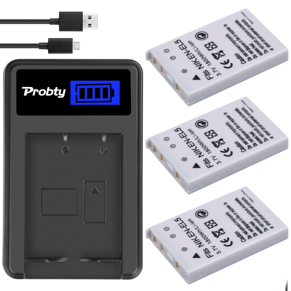 EN-EL5 Batterie + CHARGEUR pour Nikon 3700 4200 5200 5900 7900 P5000 P3 P4 S10 P90