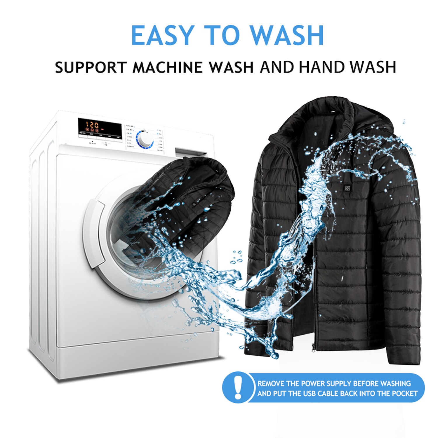 Chaqueta térmica eléctrica de manga larga para hombre y mujer, abrigo térmico con USB para exteriores, ropa térmica y Flexible para invierno, para pesca, senderismo, Unisex