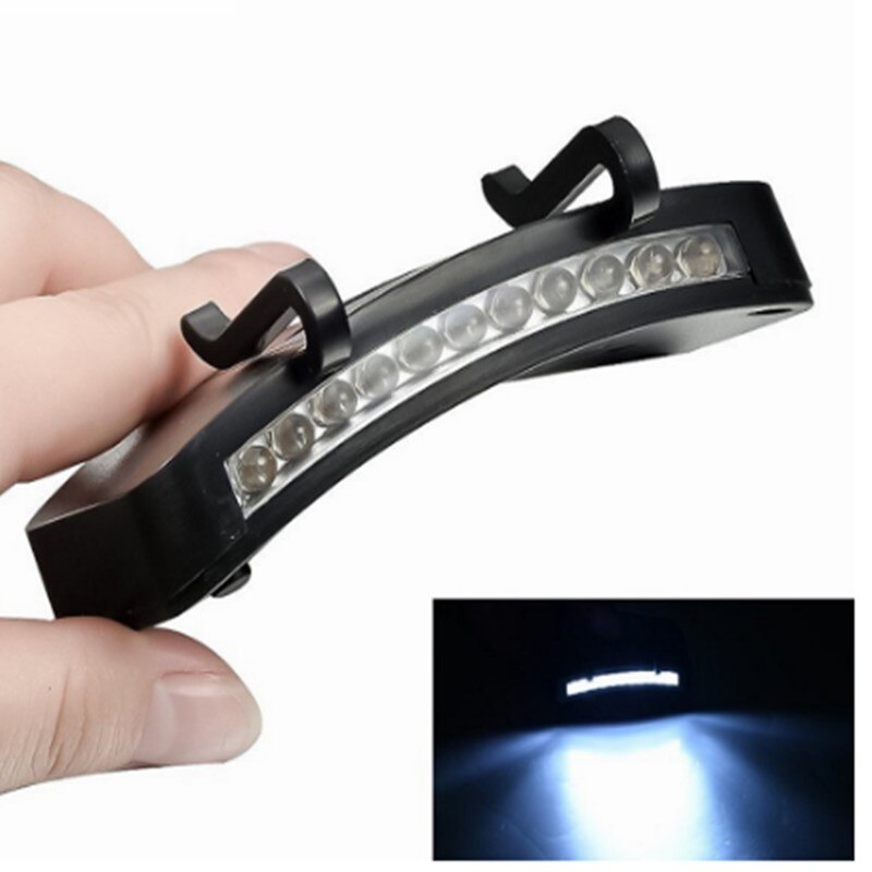 11 LEDs Clip Hat Cap Lamp Caplight Headlamp Fishing Camping Clip-on Cap Head Flashlight Torch Cycling Hiking Mini Headlight: Default Title