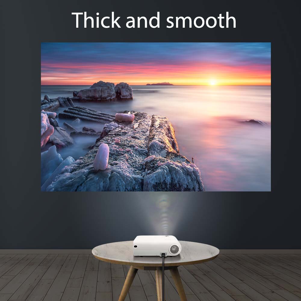 LemonBest Screen Window Movie Projector Screen Christmas Halloween Movie Foldable Display Cloth Convenient And Quick 1.8 * 1.2m