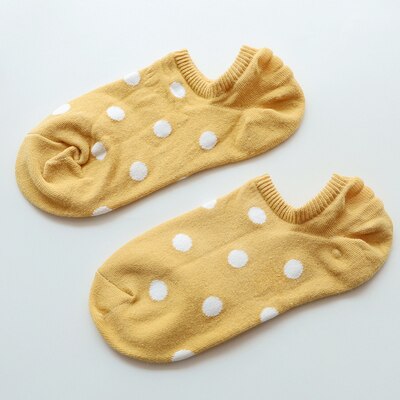 5 pairs/Lot Women's Short Socks Pack Cute Heart Lovely Kawaii Dot Sweet Cotton Socks Women Ankle Socks Casual Sox: 18