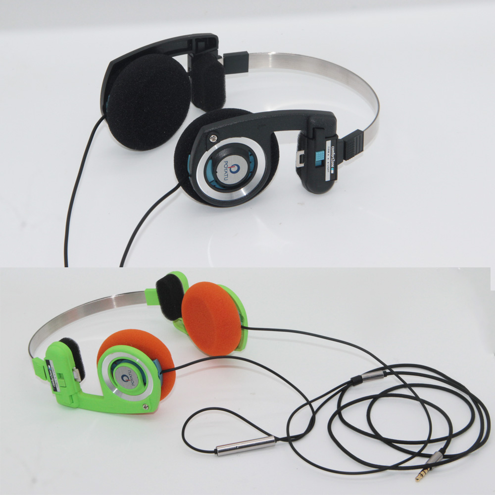 Poyatu Retro Hoofdtelefoon Met Microfoon Stereo Classic Open Hifi On-Ear Hd Oortelefoon Opvouwbare Draagbare Lichtgewicht Headset