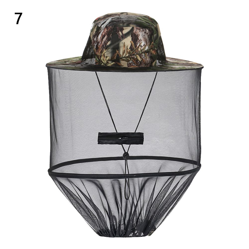 Chapeau anti-moustiques avec filet caché, répulsif en maille, Protection contre les insectes et les abeilles, pour hommes et femmes, Protection solaire d'extérieur, casquette de pêche: Ivoire