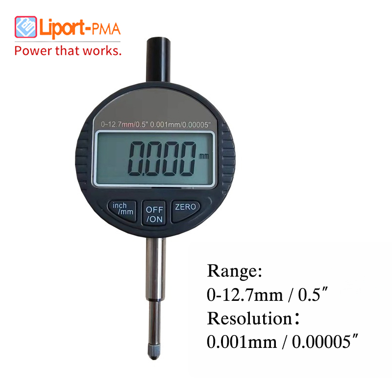 Range 0-12.7mm 0-25.4mm 0-50.8mm High Precision Digital Dial Indicators Digital Micron Indicator Gauge Micrometer Gauge Tool: Red