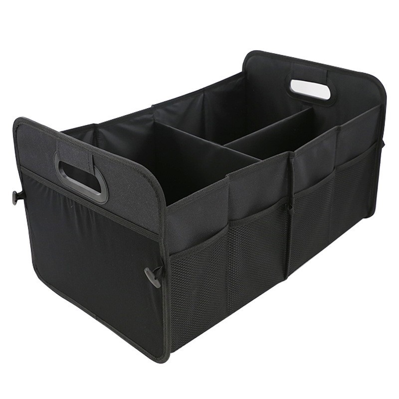 Trunk Storage Box Car Supplies Foldable Storage Box Car Finishing Box Storage Box: black