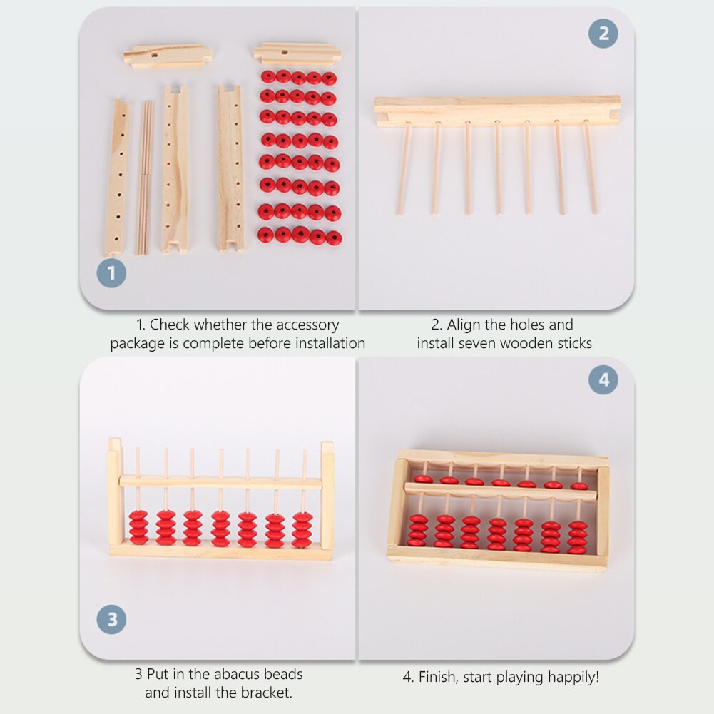 Homemade Abacus Model DIY Material Science Experiment Equipment Mathematical Abacus Model DIY Handmade Bag