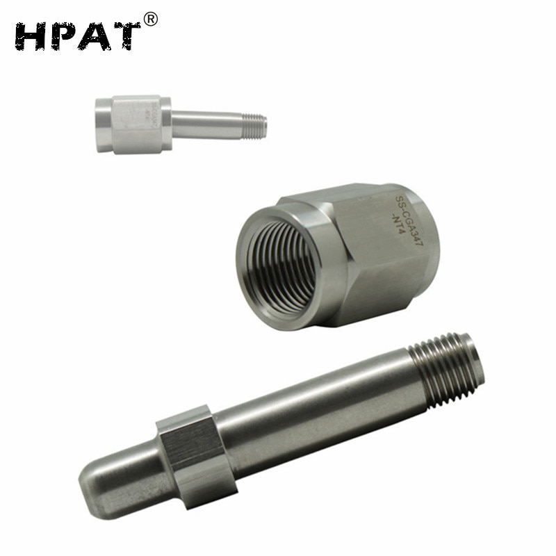 Hpat CGA-347 Moer &amp; Tepel, Regulator Inlaat Fles Fittings-Air/Hoge Druk