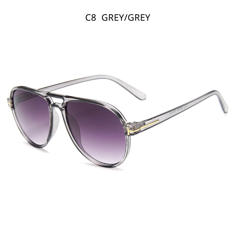 Hooban estilo piloto do vintage óculos de sol dos homens à moda design da marca de condução óculos de sol masculino retro grande quadro sombra: Grey Grey