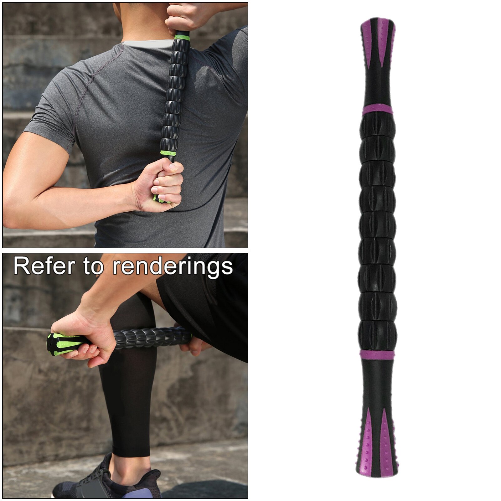 Muscle Roller Stick Body Massage Roller Back Leg Massager for Relieving Muscle Soreness Cramping and Tightness