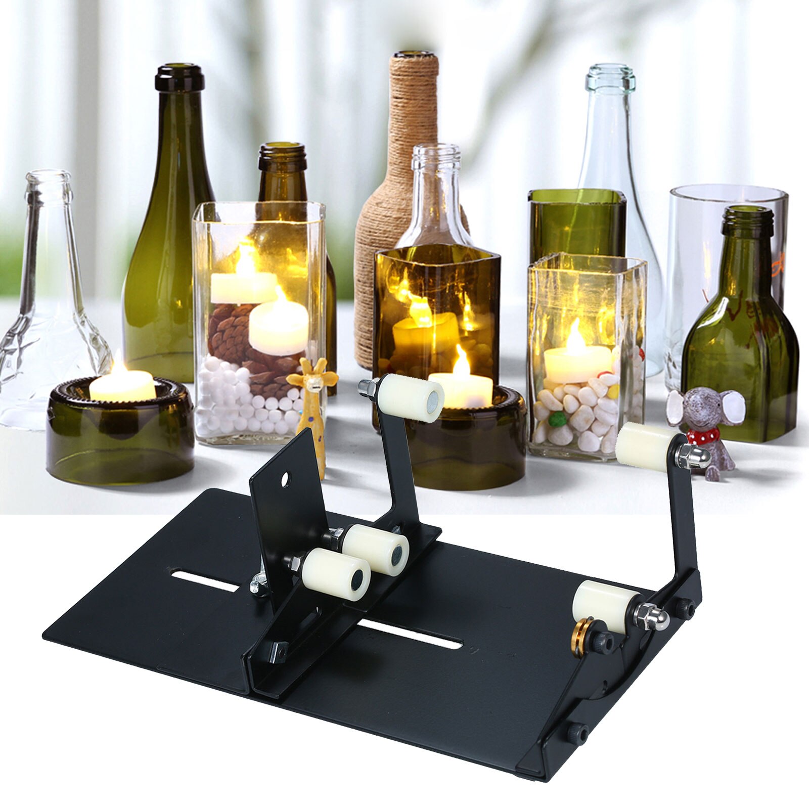 Glass Cutter Glass Bottle Cutter Cutting Tool Square and Round Wine Beer Glass Sculptures Cutter for DIY Glass Cutting Machine