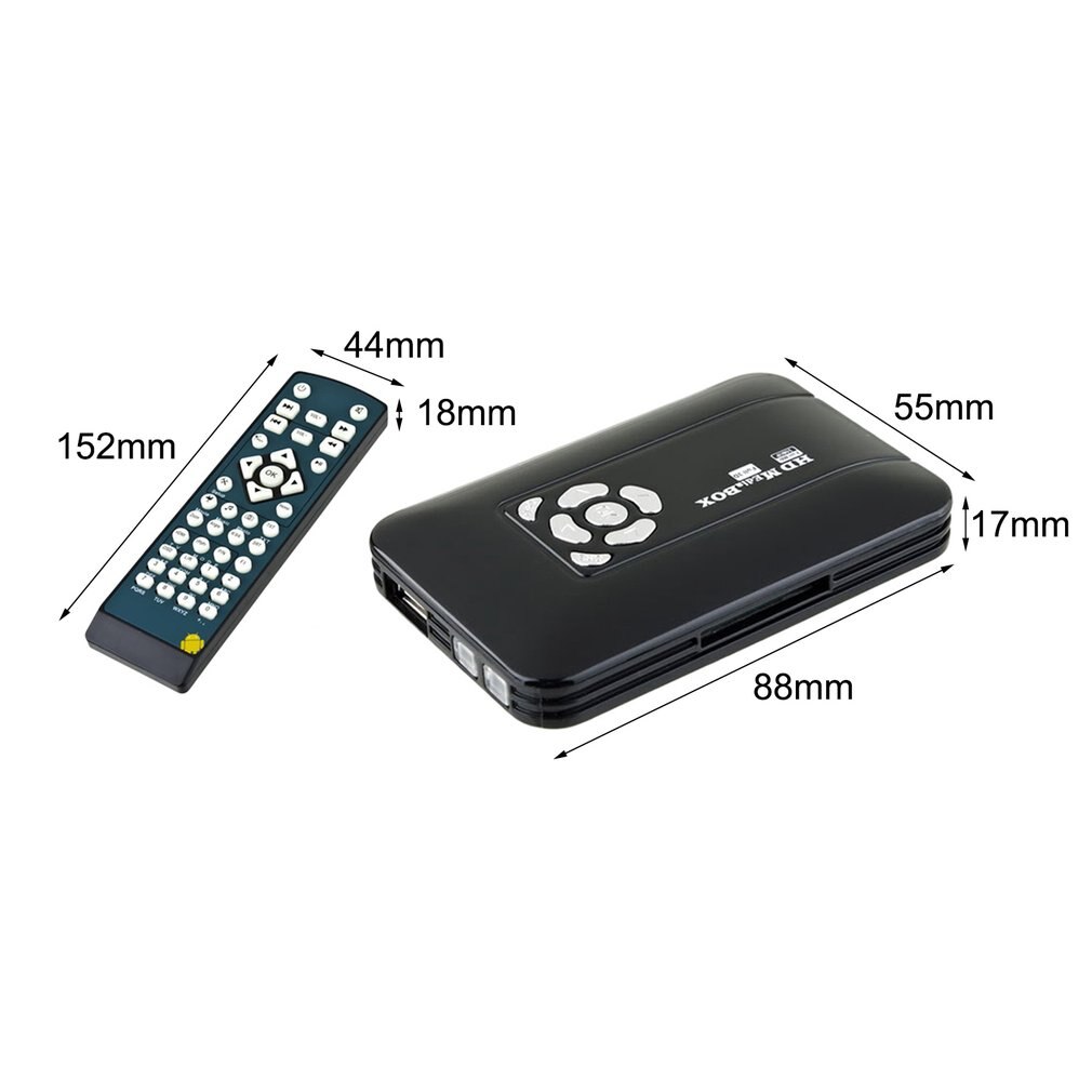 K5 Usb Sd/Mmc Av 1080P 3D Hd Movie Box Flash Play Systeem Eu Plug