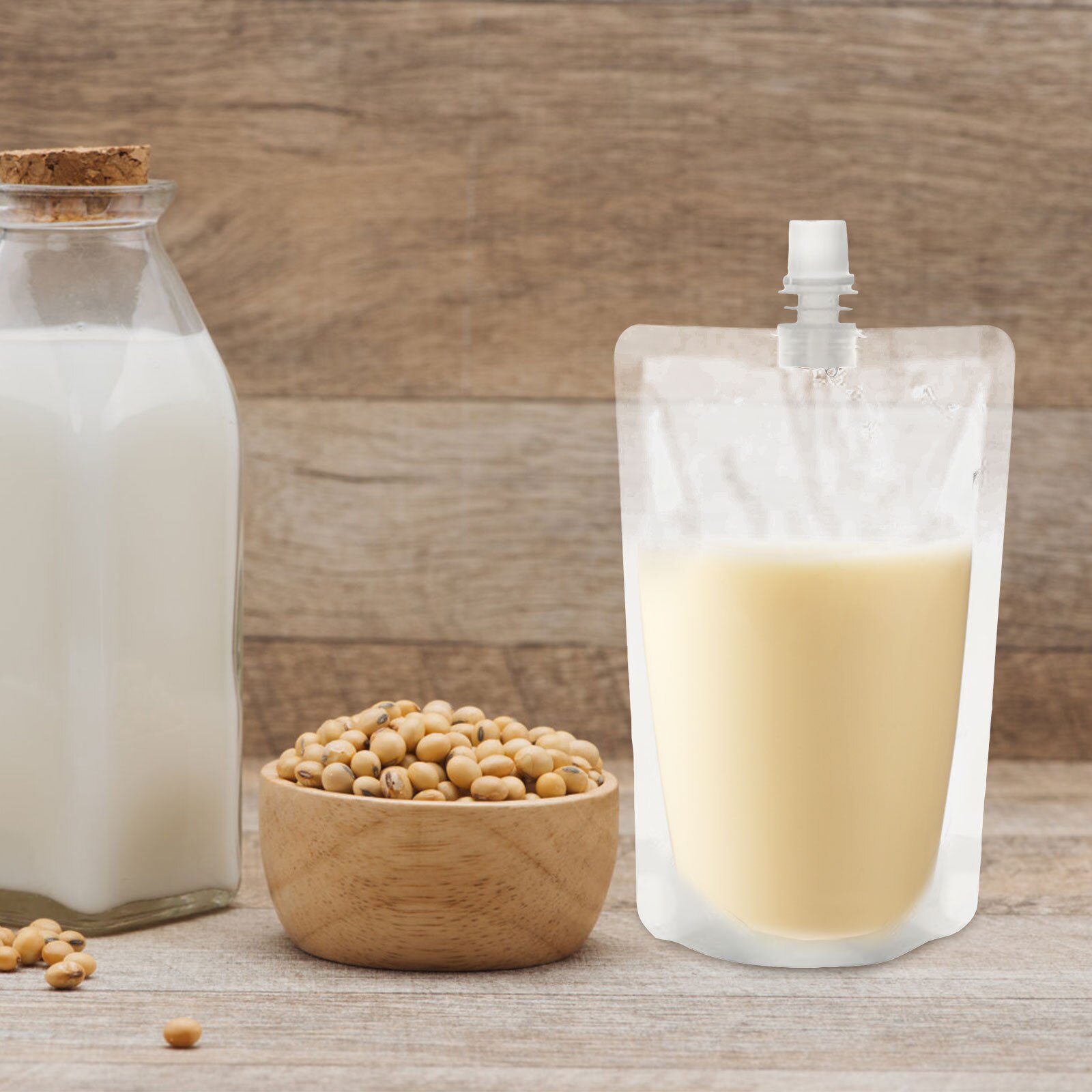 Travel Outdoor for Drinks Bag Standing Plastic Portable Concealable Transparent Beverage Flasks