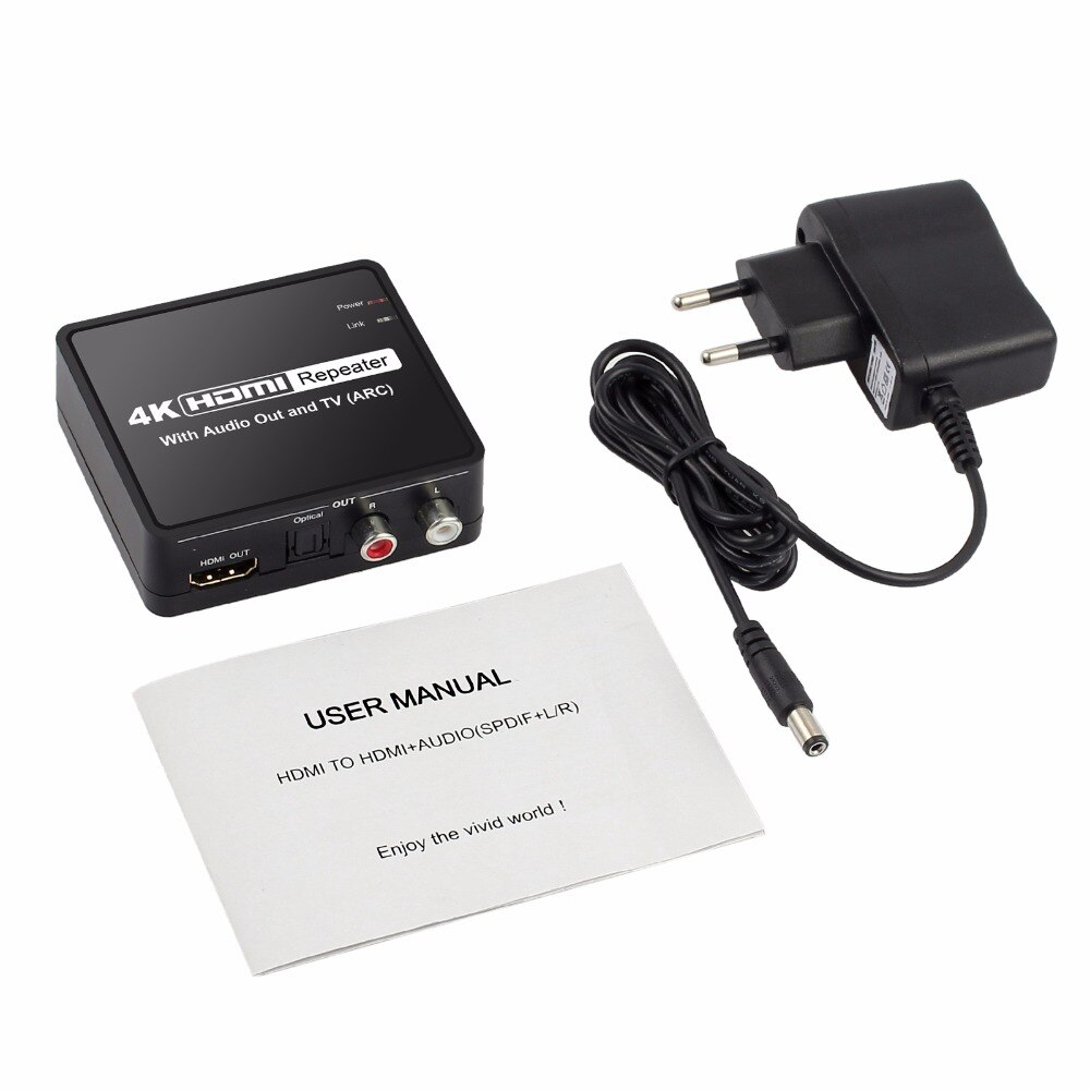 4K x 2K HDMI naar HDMI en Optische TOSLINK SPDIF + L/R Stereo Audio Extractor Converter met ARC Functie HDMI Audio Splitter