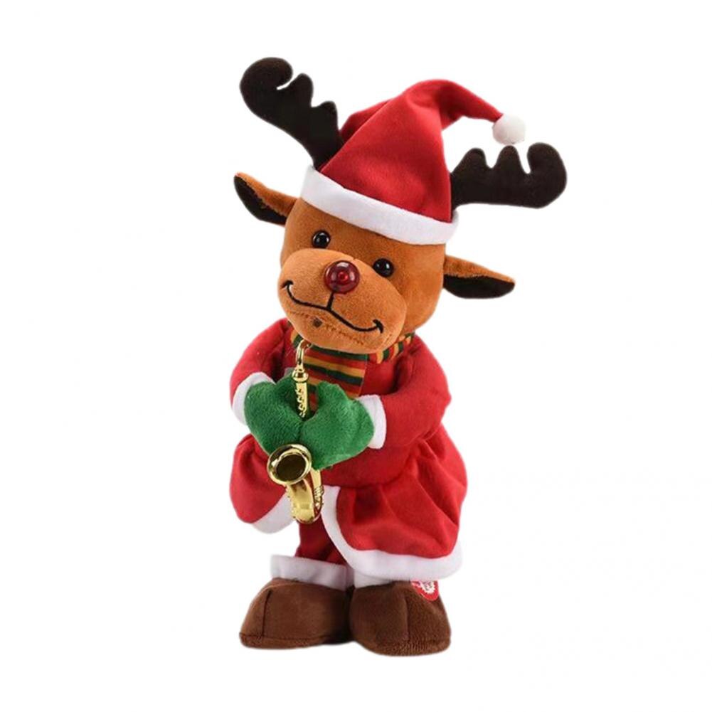 Kerst Speelgoed Met Instrument Lichtgewicht Muziek Geluid Elektrische Kerstman Zingen Pop Sneeuwpop Speelgoed Voor Plezier