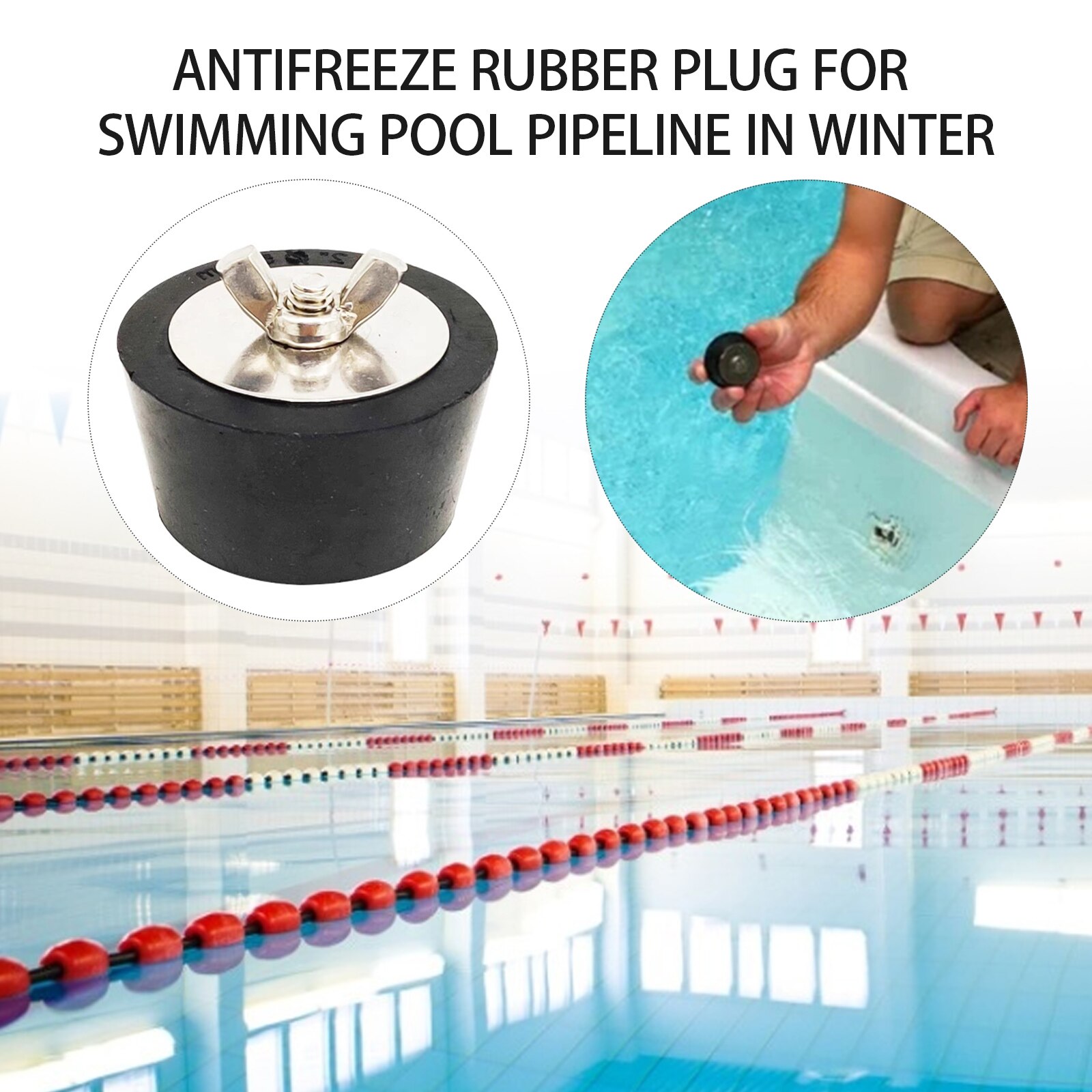 2 Inches Swimming Pool Backwater Rubber Plug Winter Pool Winterizing Plug Pool Tool Accessories