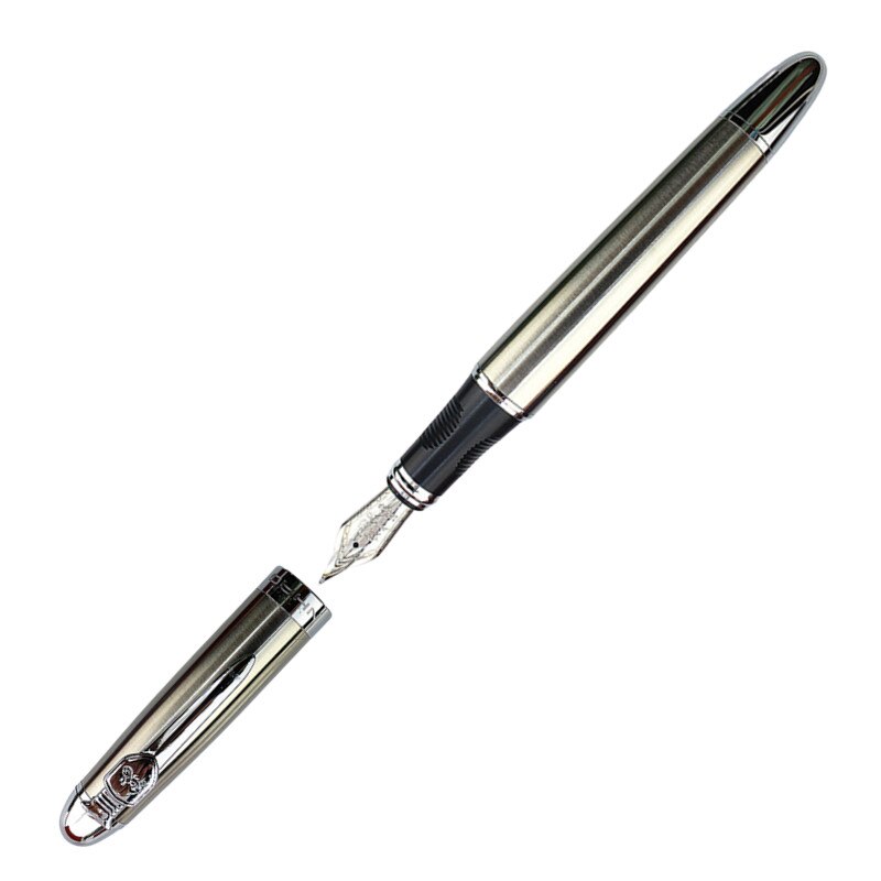 Äkta jinhao 450 a reservoarpenna fullmetall jinhao  x450 guldpenna gyllene klämma 0.5mm medelstora kontorsmaterial: R / Medium spets 0.5mm