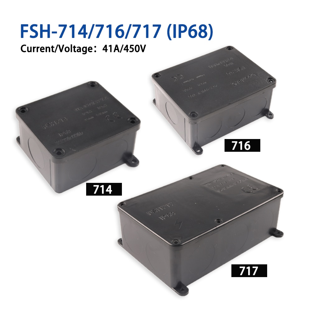 2/3 Way Electrical Cable Wire Connector Outdoor Waterproof IP66 Junction Box With Terminal for 17.5A/450V Light Accessories