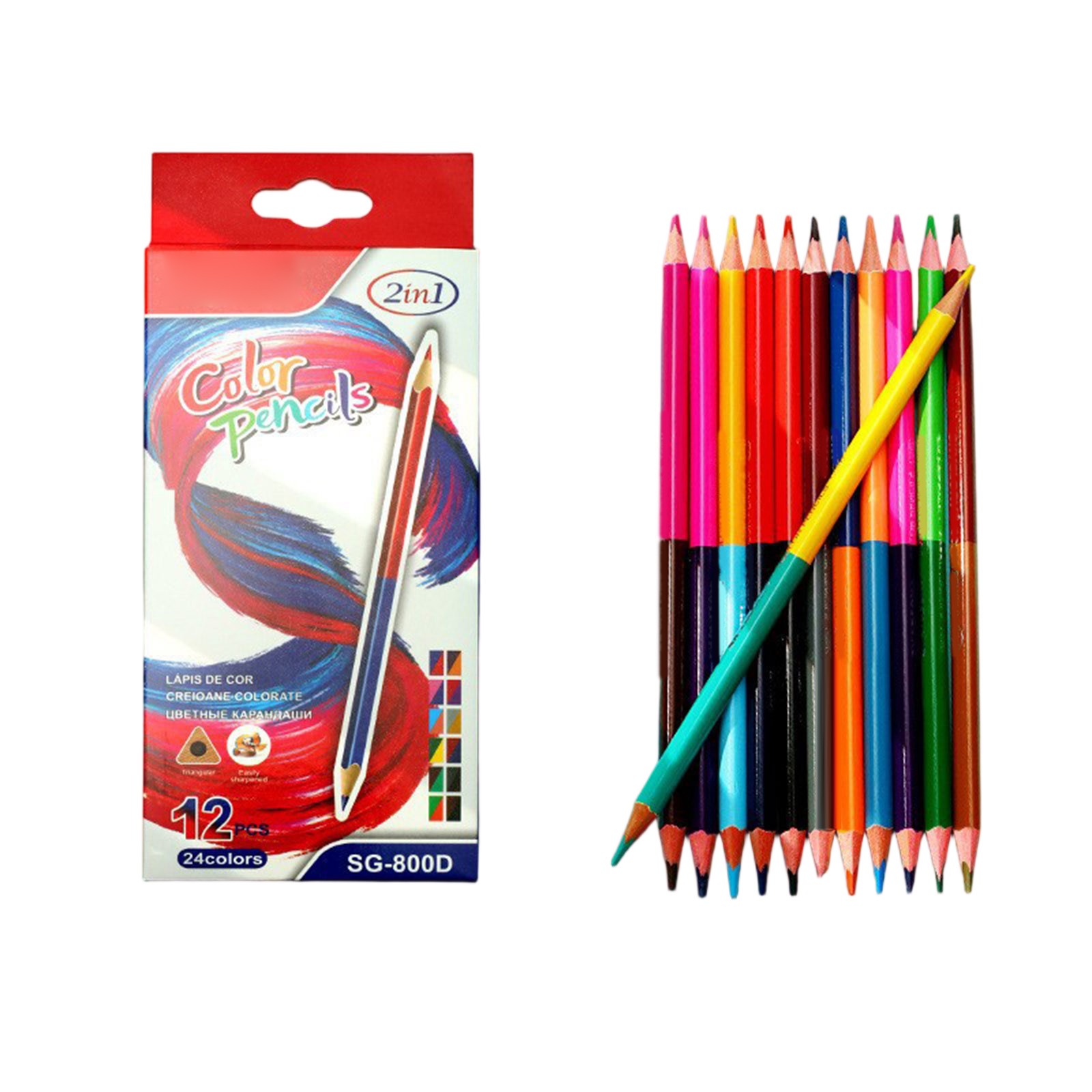 Coloured Pencil Set Art Drawing Pencils Set Student Standard Drawing Pencils Set School Stationery Set Supplies: Orange