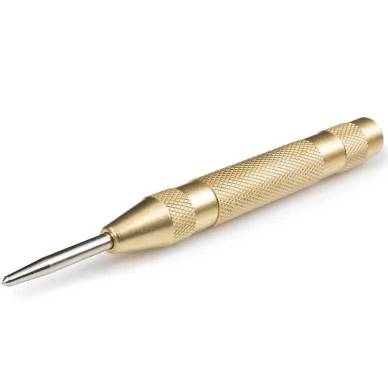 Heavy Duty Automatic Center Pin Punch Loaded Marking Holes Wood Press Dent Marker Woodwork Tool Drill Bit: 9FF701534-B