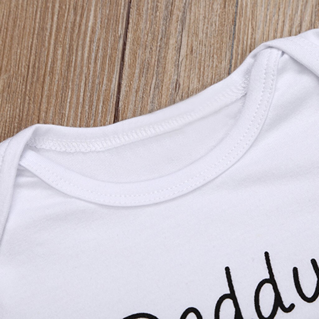 Newborn Kids Baby Girls Boys Clothes Father's Day Letter Print Romper Bodysuit Cute Baby Clothes Детская Одежда