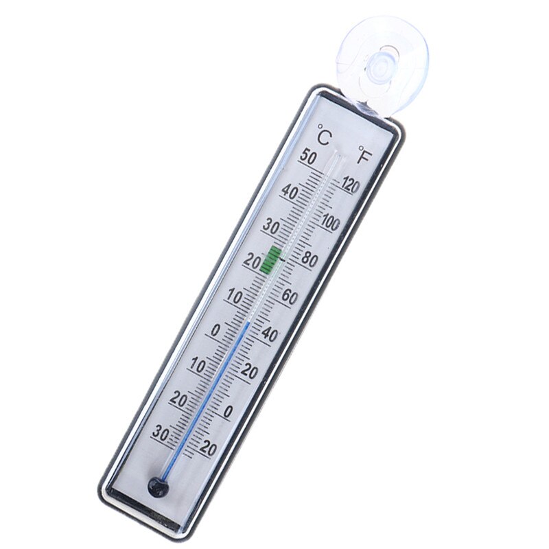 1 Uds medidor de vidrio acuario vidrio temperatura del agua termómetro con ventosa
